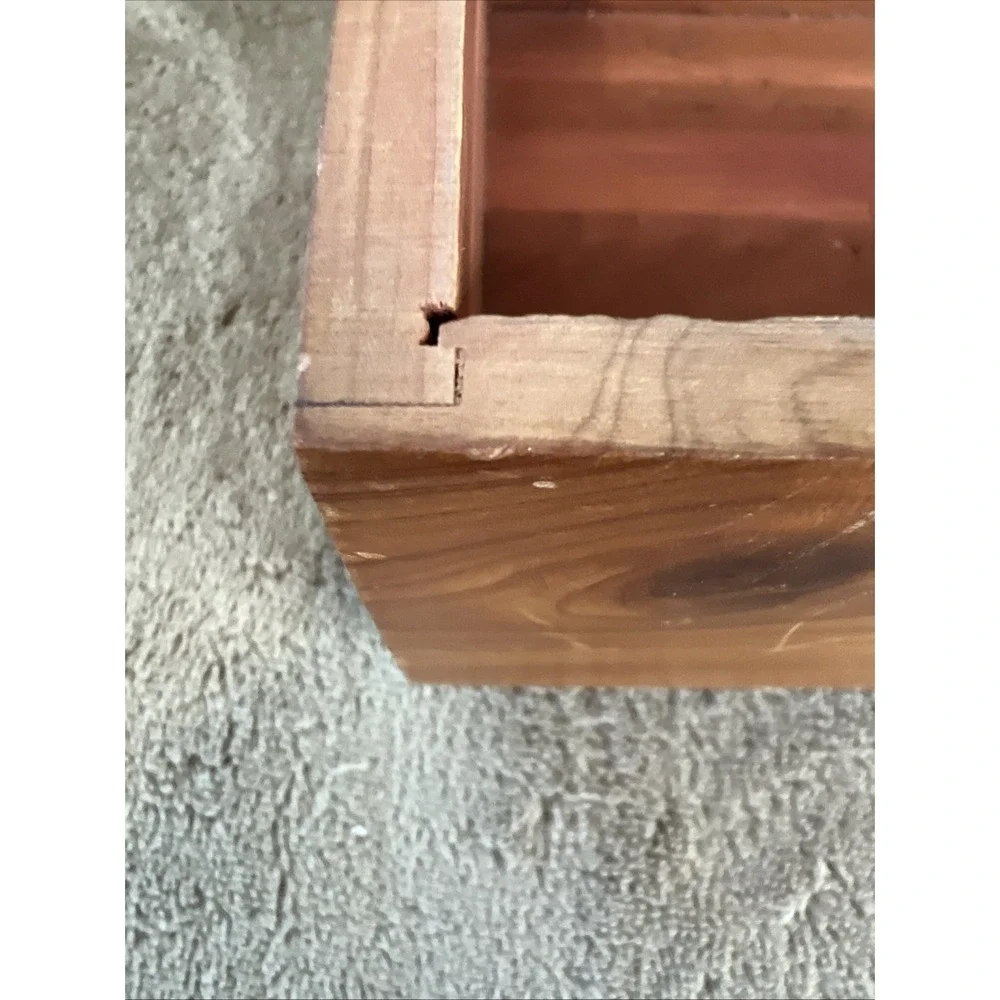 Vtg 1920s Lane Miniature Cedar Chest - R.B. Broyles Birmingham AL Address - Wood